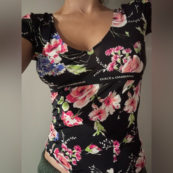 Vintage Dolce & Gabbana Underwear Stretch Logo Band T-Shirt - Picture 5 of 8